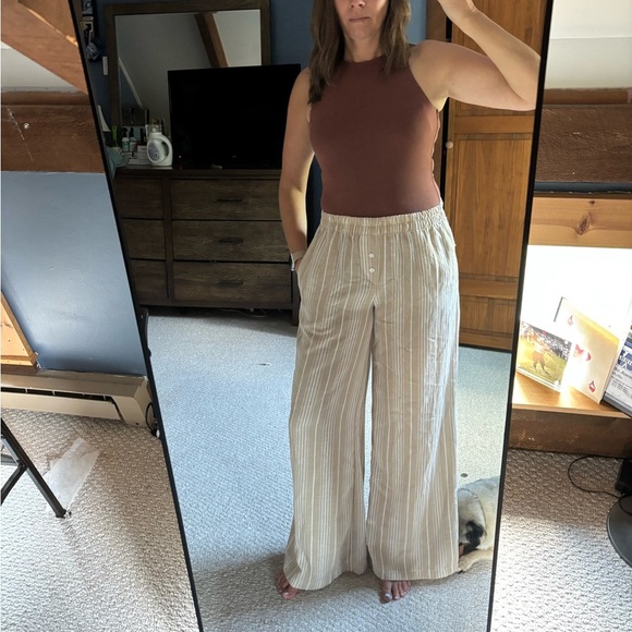 Sincerely Jules Beige Striped Pants - Picture 3 of 8